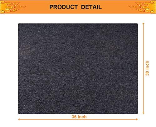 Brinman Under Grill Mat,Premium Grill Mat for Deck, Under Grill Floor Mats to Protect Deck,BBQ Mat for Under BBQ, Absorbent Oil Pad Protector for Decks and Patios,Waterproof, Reusable,(36x30 Inches)… - CookCave