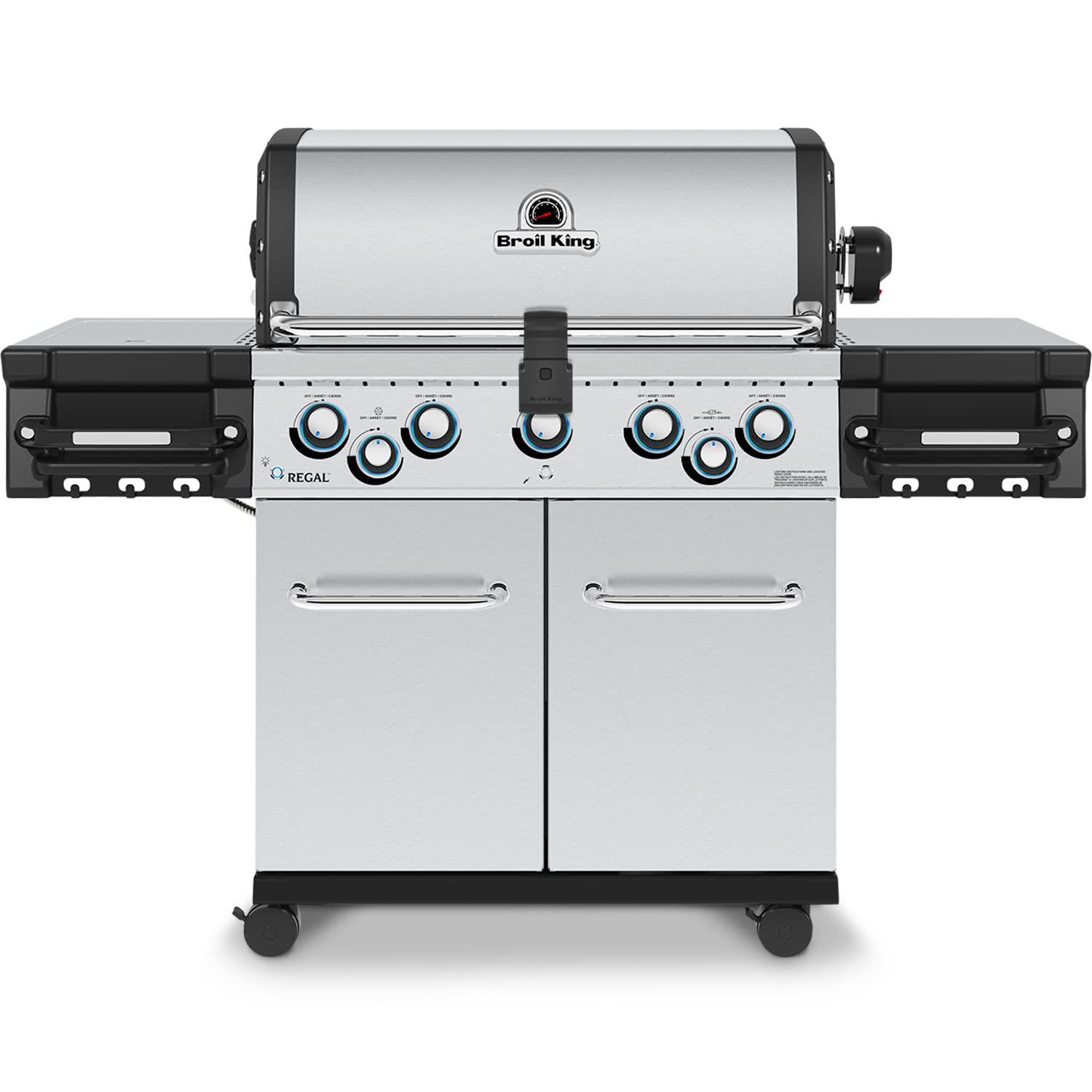 Broil King Regal S 590 Pro Natural Gas Grill - Premium 5-Burner Stainless Steel BBQ - CookCave