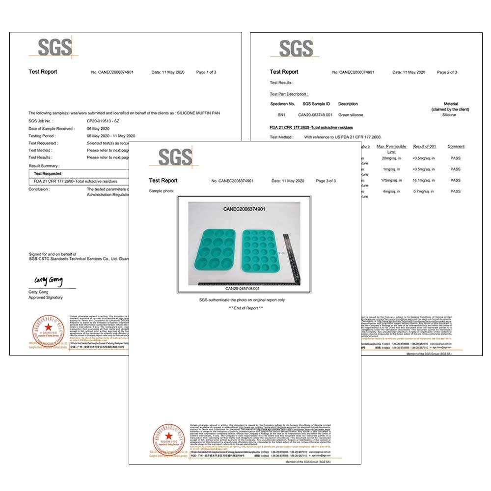 CAKETIME Silicone Muffin Pan Cupcake Set - Mini 24 Cups and Regular 12 Cups Muffin Tin, Nonstick BPA Free Food Grade Silicone Molds with 12 Silicone Baking Cups - CookCave