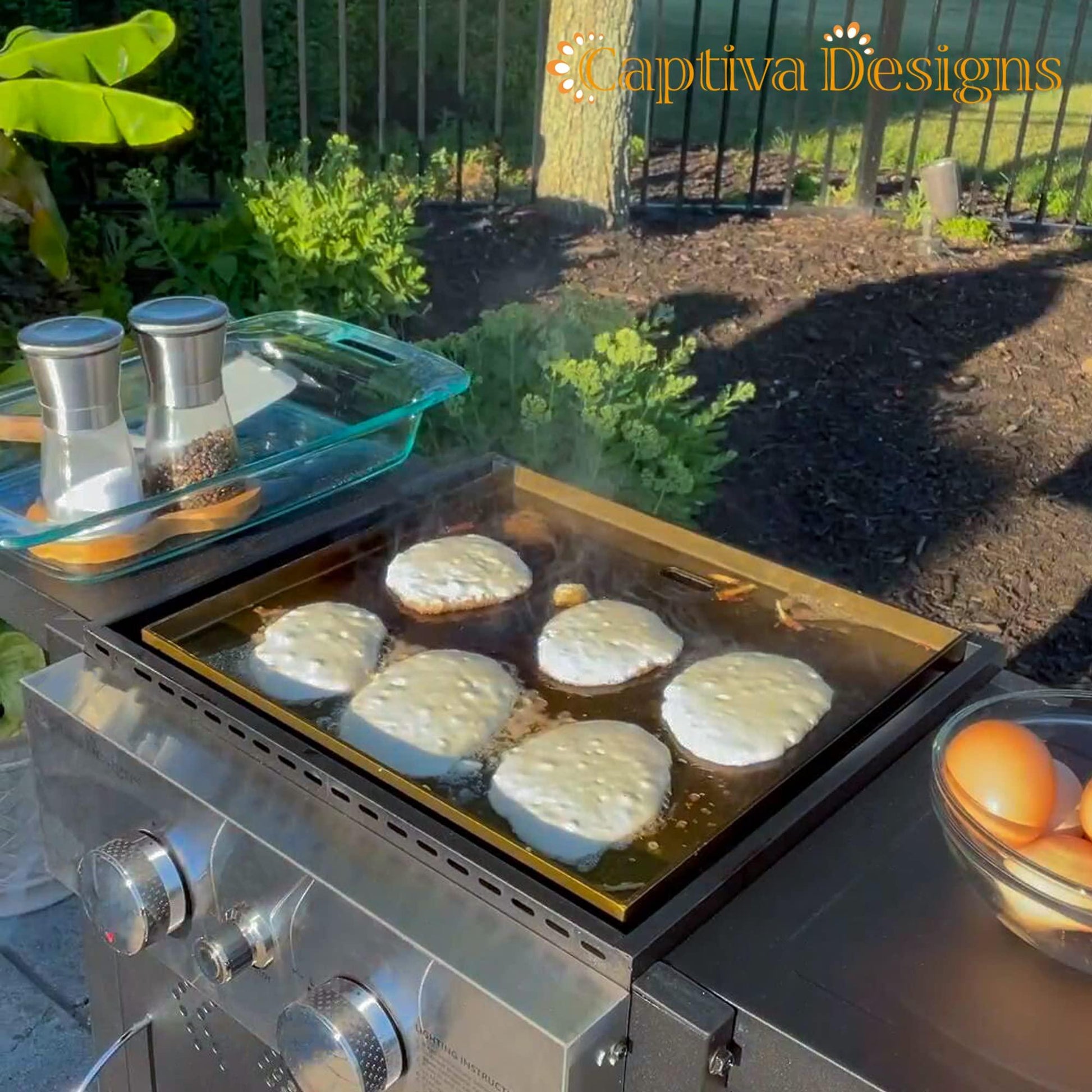 Captiva Designs 2-Burner Propane Gas Flat Top Griddle Grill, 171 sq.in Cooking Area Outdoor BBQ Grill for a Small Family, 20,000 BTU Output - CookCave