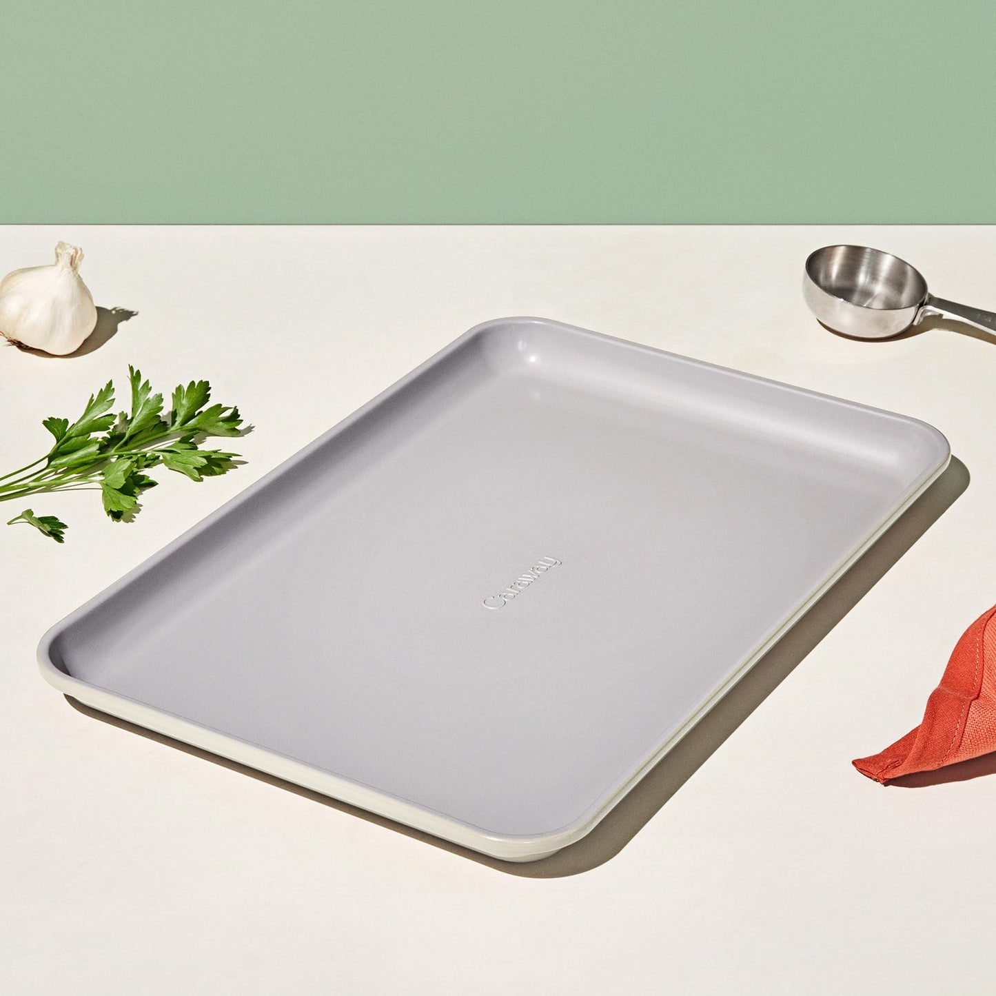 Caraway Non-Stick Ceramic Baking Sheet - Naturally Slick Ceramic Coating - Non-Toxic, PTFE & PFOA Free - Perfect for Baking, Roasting, and More - Medium - Cream - CookCave