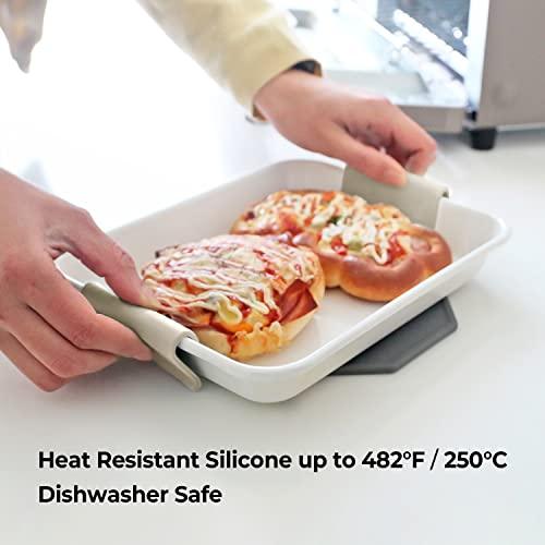 Carrotez Silicone Pot Holders, Heat Resistant Pot Handle Covers for Kitchen, Accessories for Cast Iron or Ceramic Dutch Ovens, 1 Pair (2 pcs) - Cream - CookCave