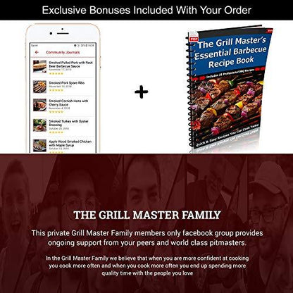 Cave Tools Food Flipper and Meat Hook for Grilling, Flipping, and Turning Vegetables and Meats BBQ Grill and Smoker Accessories, Right-Handed, Large (17 In) + Small (12 In) - CookCave