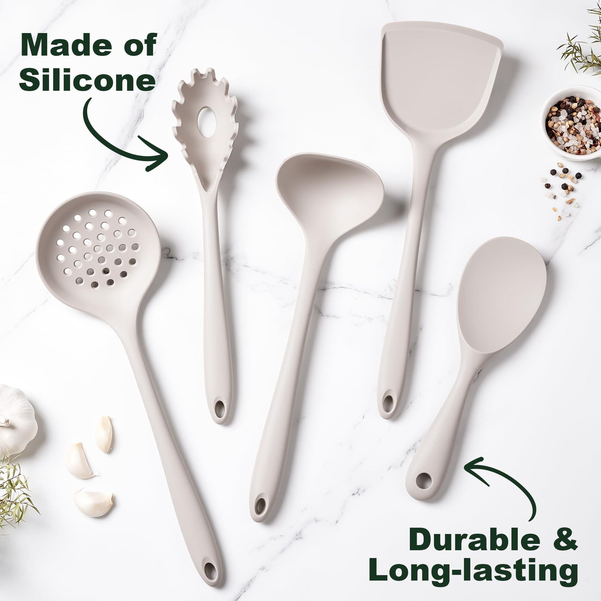 Ceramic Pots and Pans Set - Kitchen Cookware Sets Nontsick Non Toxic Cookware Set With Dutch Oven, Frying Pan, Saucepan, Sauté Pan, Cooking Utensils Set, Gold Pots and Pans for Cooking Set Gifts - CookCave