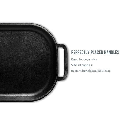 Challenger Bread Pan - Made in the USA - Cast Iron Loaf Pan with Lid for Homemade Breadmaking Sealed Bread Cloche Inverted Dutch Oven Set for Baking - CookCave