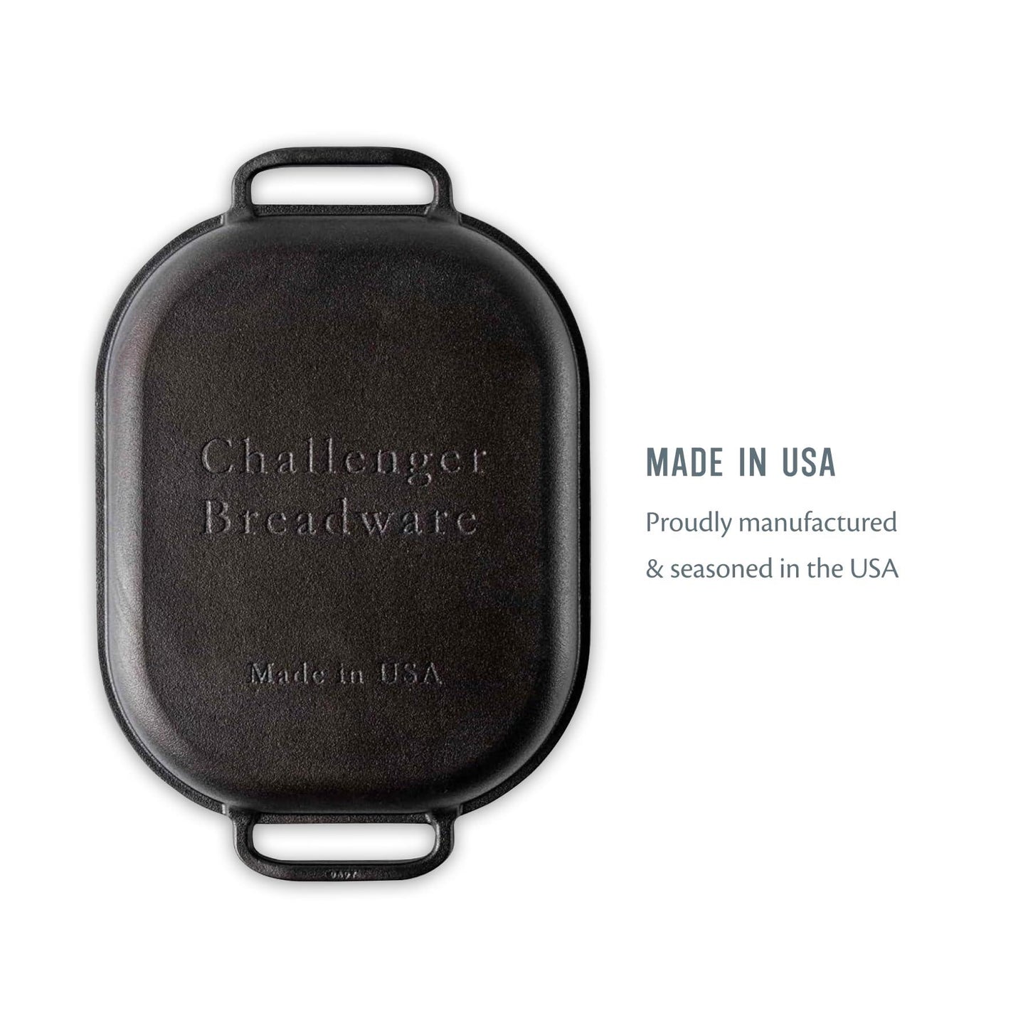 Challenger Bread Pan - Made in the USA - Cast Iron Loaf Pan with Lid for Homemade Breadmaking Sealed Bread Cloche Inverted Dutch Oven Set for Baking - CookCave