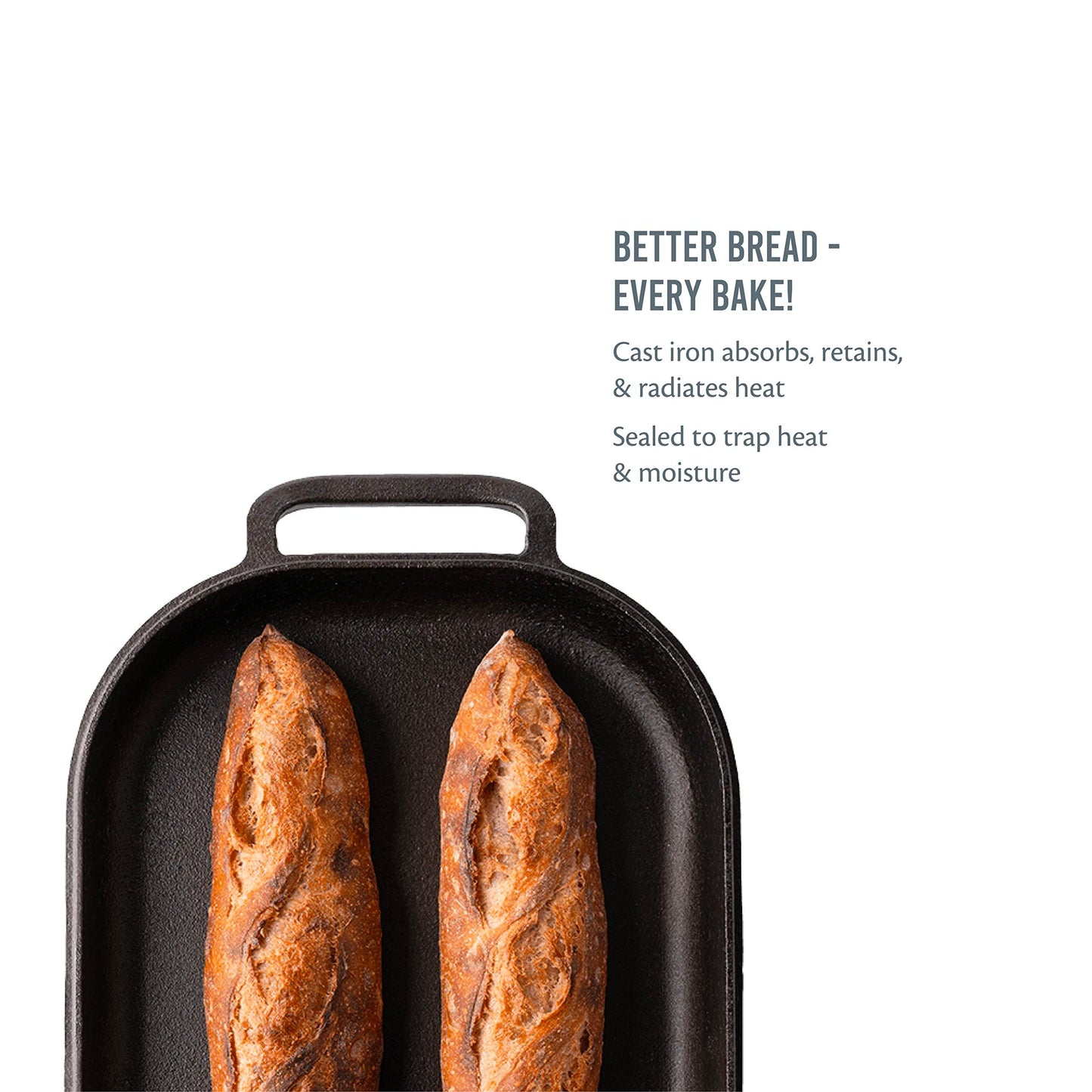 Challenger Bread Pan - Made in the USA - Cast Iron Loaf Pan with Lid for Homemade Breadmaking Sealed Bread Cloche Inverted Dutch Oven Set for Baking - CookCave