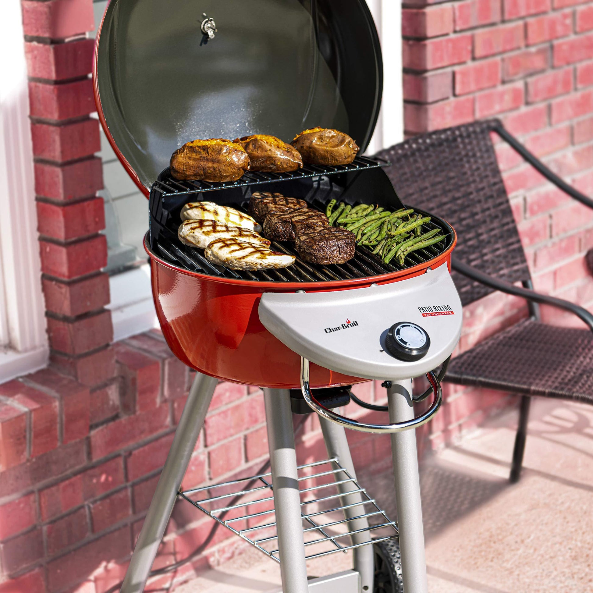 Char-Broil® Patio Bistro® TRU-Infrared™ Electric Grill, Red – 20602109 - CookCave