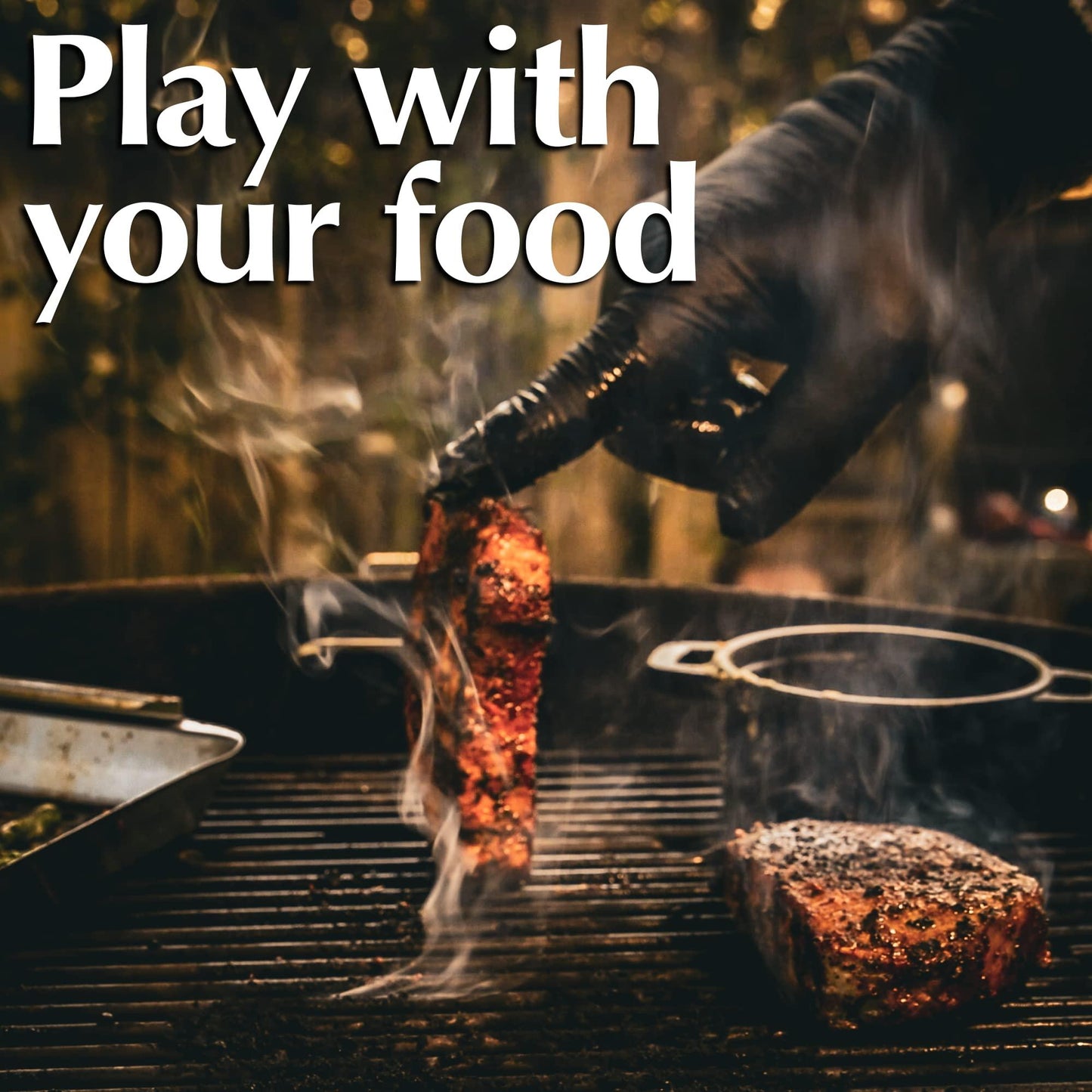 Charbasil Grilling Glove Kit – 100 Black Nitrile Gloves – 4 Thick Cotton Liners – Disposable BBQ Gloves with Washable Heat-Resistant Liners – Replaceable Cover Oven Mitt for Barbecue and Smoking Meat - CookCave