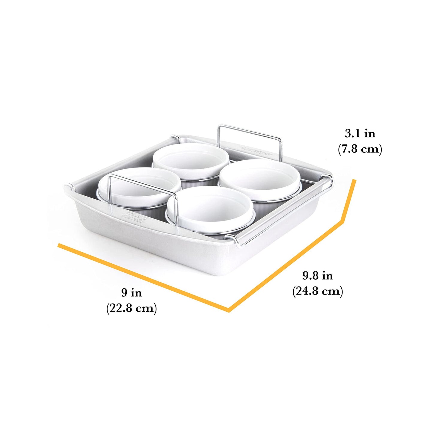 Chicago Metallic Professional Crème Brulee, 6 Piece Set, Stainless Steel - CookCave