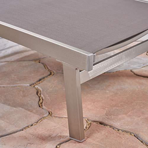 Christopher Knight Home Joy Outdoor Mesh and Aluminum Chaise Lounge (Set of 2), Gray - CookCave