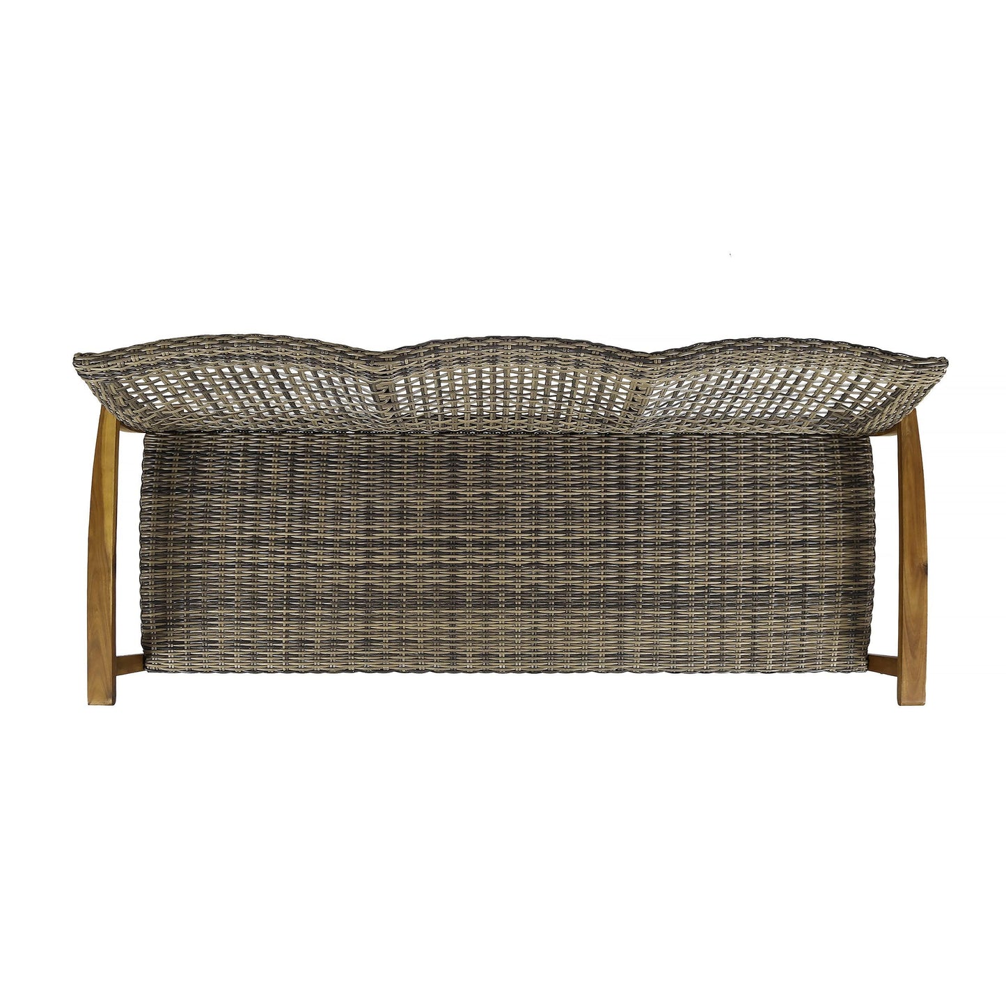 Christopher Knight Home Marcia Outdoor Wood Sofa, Wicker, 75.50 x 31.00 x 31.50, Gray, Natural Stained Finish - CookCave