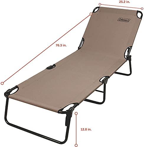 Coleman Converta Outdoor Folding Cot, Strong Steel Frame Supports Campers up to 6ft 2in or 225lbs, 4 Back & 2 Foot Positions Folds Compactly to Fit in Trunk - CookCave