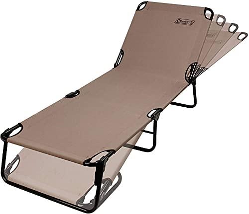 Coleman Converta Outdoor Folding Cot, Strong Steel Frame Supports Campers up to 6ft 2in or 225lbs, 4 Back & 2 Foot Positions Folds Compactly to Fit in Trunk - CookCave