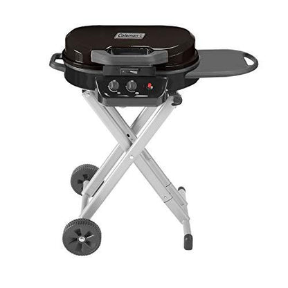 Coleman RoadTrip 225 Portable Stand-Up Propane Grill, Gas Grill with Push-Button Starter, Folding Legs & Wheels, Side Table, & 11,000 BTUs of Power for Camping, Tailgating, Grilling & More - CookCave