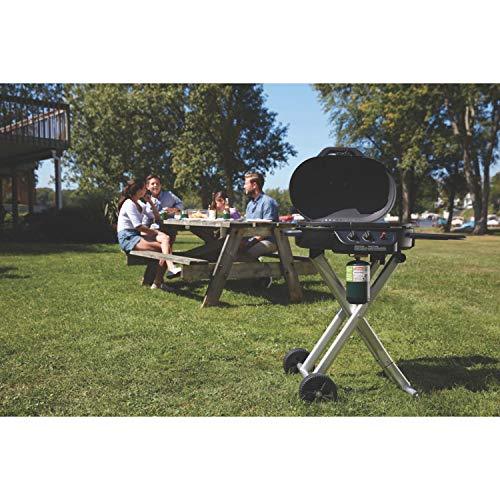Coleman RoadTrip 225 Portable Stand-Up Propane Grill, Gas Grill with Push-Button Starter, Folding Legs & Wheels, Side Table, & 11,000 BTUs of Power for Camping, Tailgating, Grilling & More - CookCave