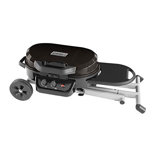 Coleman RoadTrip 225 Portable Stand-Up Propane Grill, Gas Grill with Push-Button Starter, Folding Legs & Wheels, Side Table, & 11,000 BTUs of Power for Camping, Tailgating, Grilling & More - CookCave