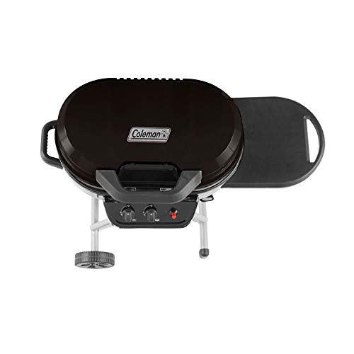 Coleman RoadTrip 225 Portable Stand-Up Propane Grill, Gas Grill with Push-Button Starter, Folding Legs & Wheels, Side Table, & 11,000 BTUs of Power for Camping, Tailgating, Grilling & More - CookCave