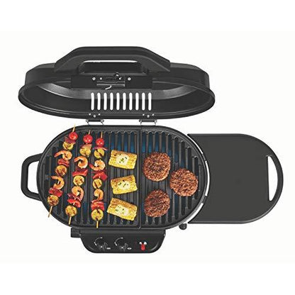 Coleman RoadTrip 225 Portable Stand-Up Propane Grill, Gas Grill with Push-Button Starter, Folding Legs & Wheels, Side Table, & 11,000 BTUs of Power for Camping, Tailgating, Grilling & More - CookCave