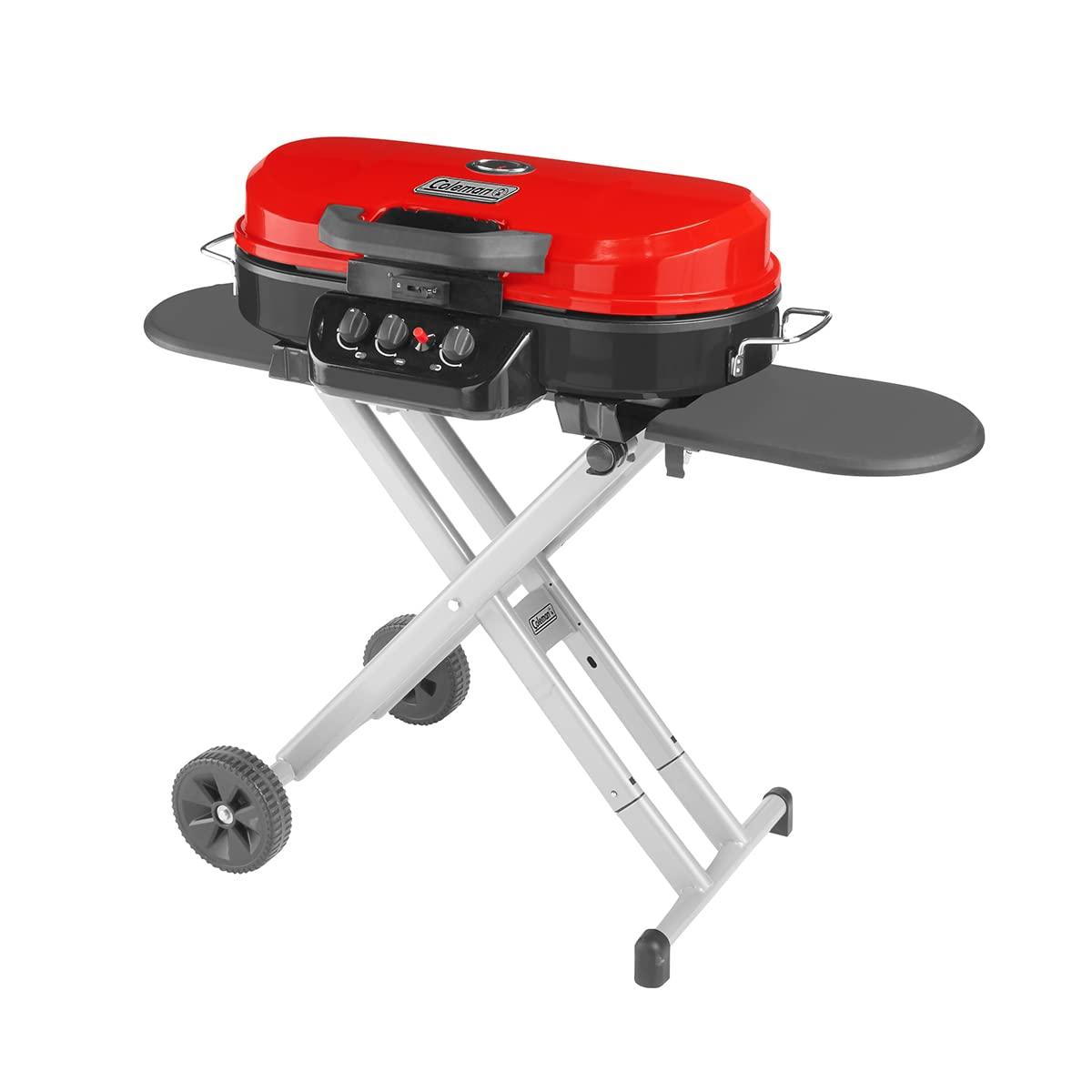 Coleman Roadtrip 285 Portable Stand-Up Propane Grill, Gas Grill with 3 Adjustable Burners & Instastart Push-Button Ignition; Great for Camping, Tailgating, BBQ, Parties, Backyard, Patio & More - CookCave