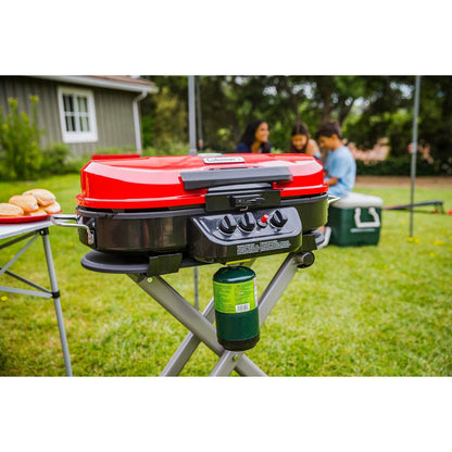 Coleman Roadtrip 285 Portable Stand-Up Propane Grill, Gas Grill with 3 Adjustable Burners & Instastart Push-Button Ignition; Great for Camping, Tailgating, BBQ, Parties, Backyard, Patio & More - CookCave