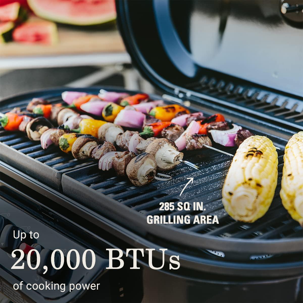 Coleman Roadtrip 285 Portable Stand-Up Propane Grill, Gas Grill with 3 Adjustable Burners & Instastart Push-Button Ignition; Great for Camping, Tailgating, BBQ, Parties, Backyard, Patio & More - CookCave