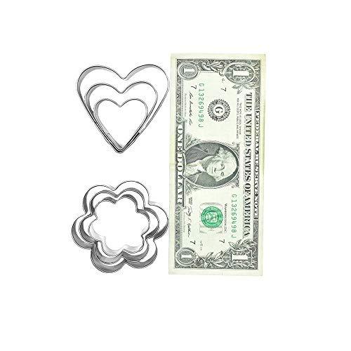 Cookie Cutters Shapes Baking Set, 12PCS Flower Round Heart Star Shape Biscuit Stainless Steel Metal Molds Cutters for Kitchen Baking Halloween Christmas Small Cookie Cutters - CookCave