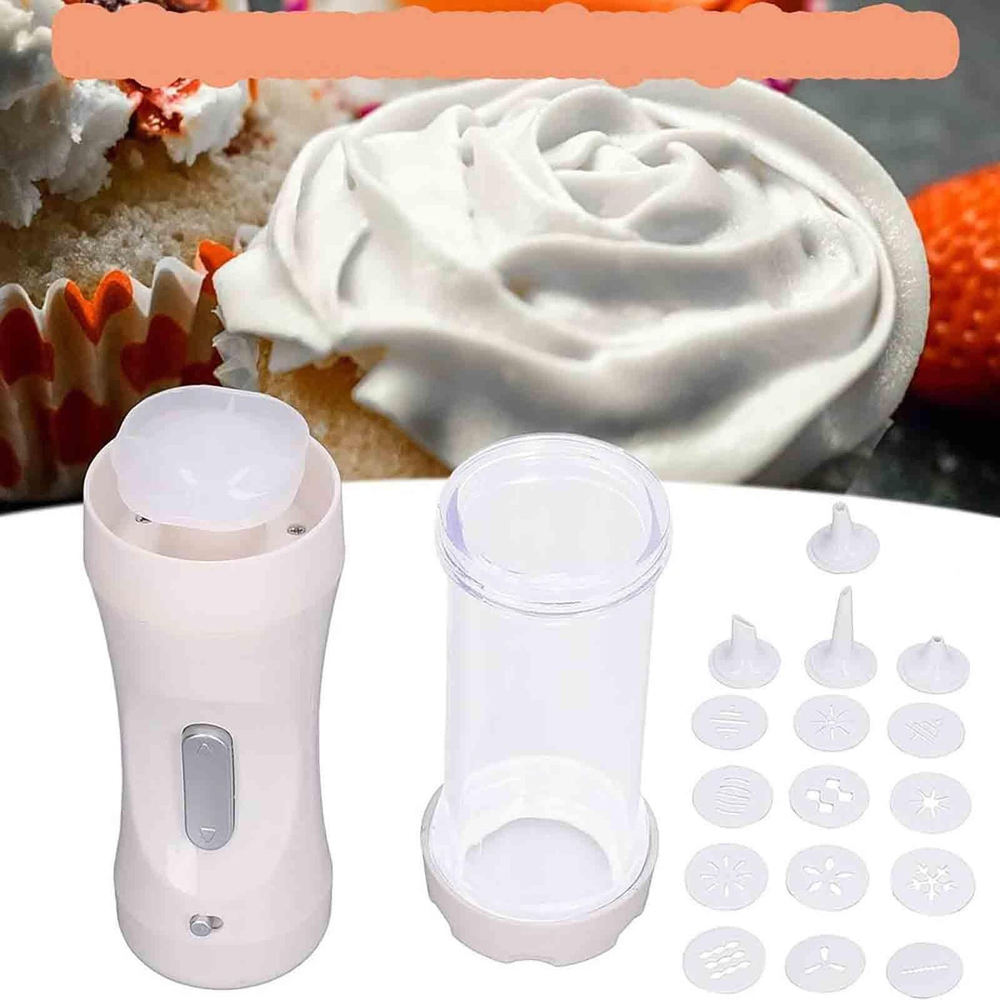 Cookie Press Gun, Cookie Press for Baking, Decorating Tool with 12 Molds and 4 Decorating Nozzles for Cake Dessert DIY Maker and Decoration Baking Supplies - CookCave