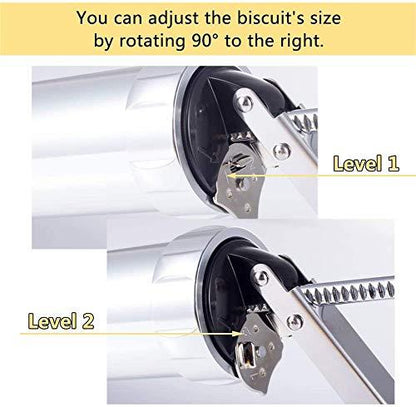 Cookie Press Maker Kit for DIY Biscuit Maker and Decoration with 8 Stainless Steel Cookie discs and 8 nozzles (Stainless Steel) - CookCave