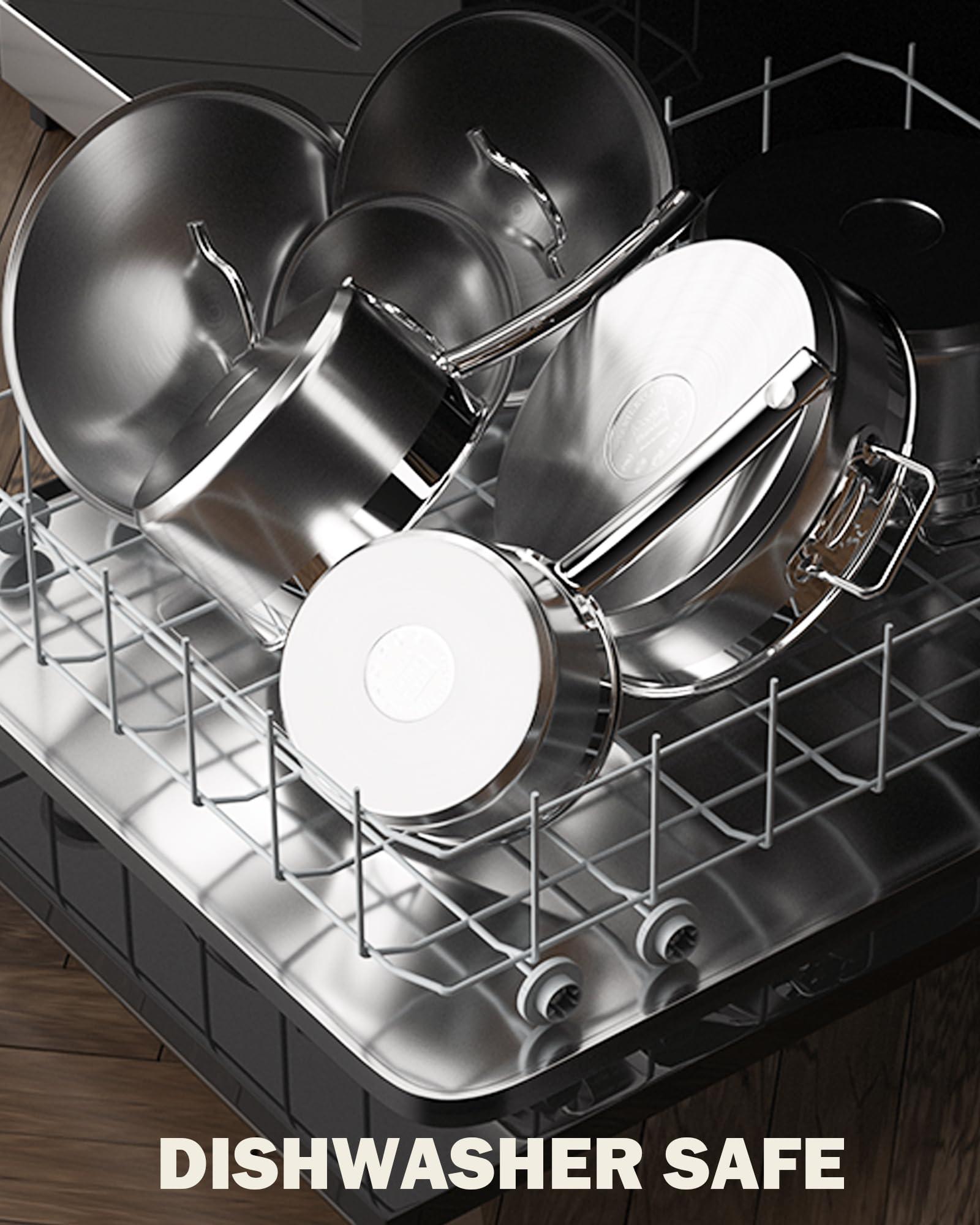 Cooks Standard Deep Sauté Pan with Lid, 4-Quart Professional Deep Frying Pan 18/10 Stainless Steel Chef’s All Purpose Pan with Cover, Compatible with All Stovetops - CookCave