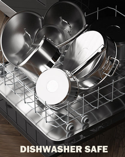 Cooks Standard Deep Sauté Pan with Lid, 4-Quart Professional Deep Frying Pan 18/10 Stainless Steel Chef’s All Purpose Pan with Cover, Compatible with All Stovetops - CookCave