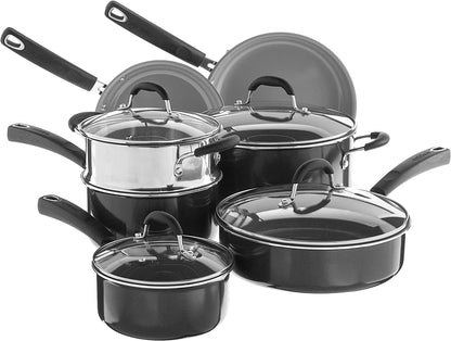 Cuisinart 11-Piece Nonstick Cookware Set, Ceramica XT, Black, 733-30H - CookCave