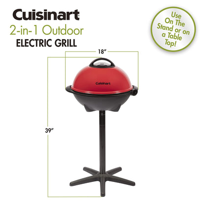 Cuisinart CEG-115 2-in-1 Outdoor Electric Grill, 240 sq. inch Cooking Space - CookCave