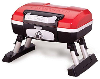 Cuisinart CGG-180T Petit Gourmet Portable Tabletop Propane Gas Grill, Red 17.6 x 18.6 x 11.8-Inch - CookCave