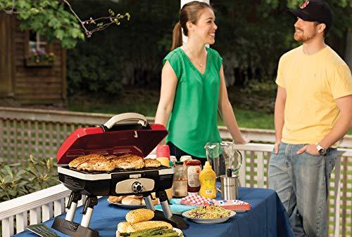 Cuisinart CGG-180T Petit Gourmet Portable Tabletop Propane Gas Grill, Red 17.6 x 18.6 x 11.8-Inch - CookCave