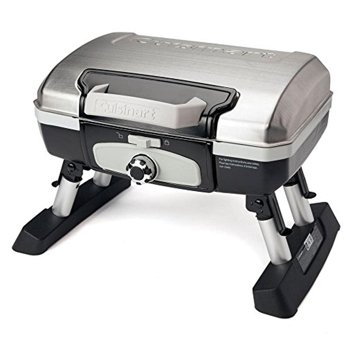 Cuisinart CGG-180TS Petit Gourmet Portable Tabletop Gas Grill, Stainless Steel - CookCave