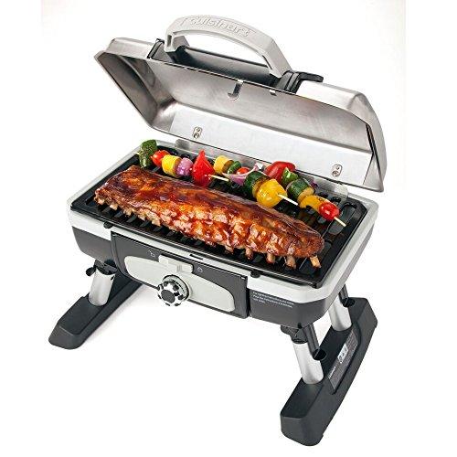 Cuisinart CGG-180TS Petit Gourmet Portable Tabletop Gas Grill, Stainless Steel - CookCave