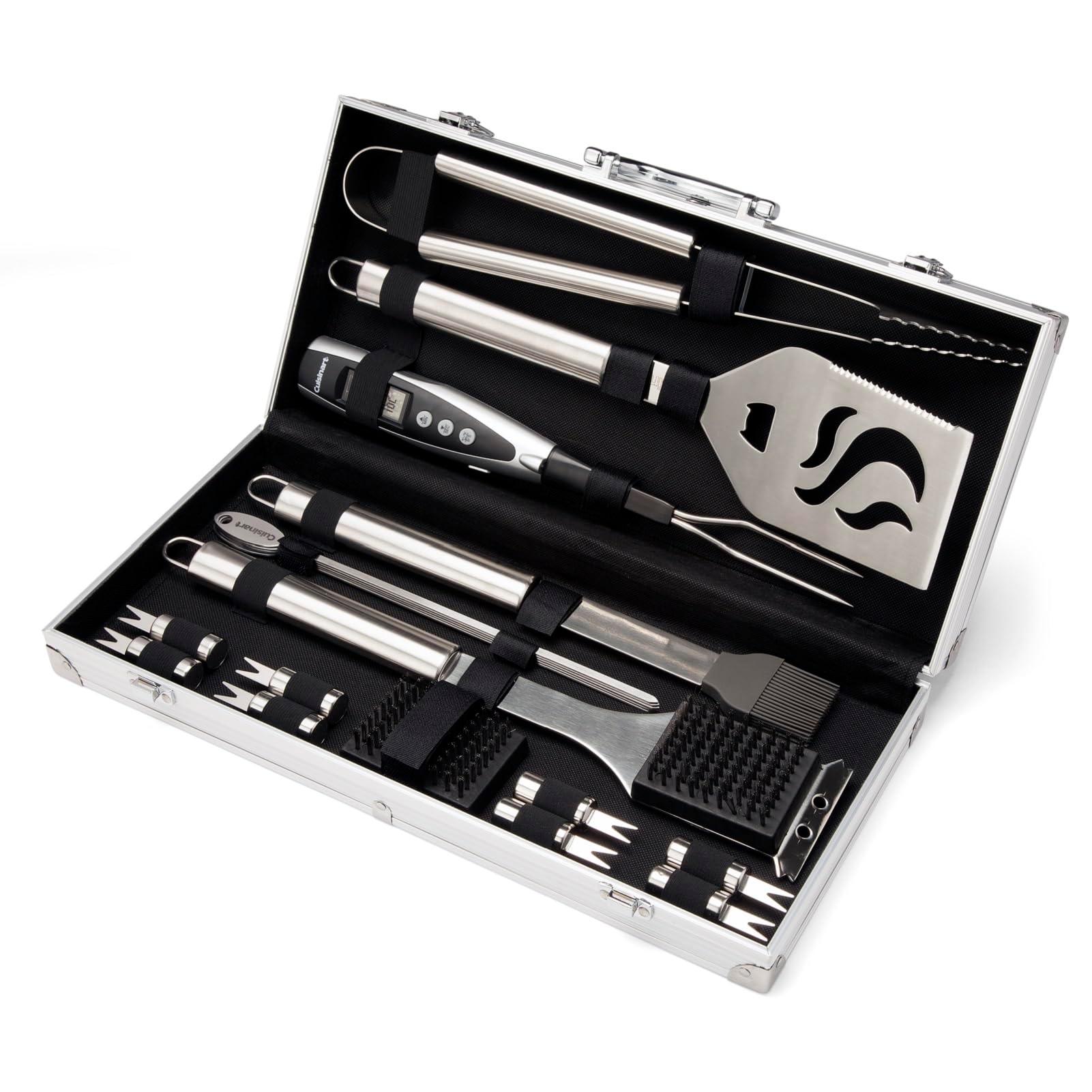 Cuisinart CGS-5020 BBQ Tool Aluminum Carrying Case, Deluxe Grill Set, 20-Piece - CookCave