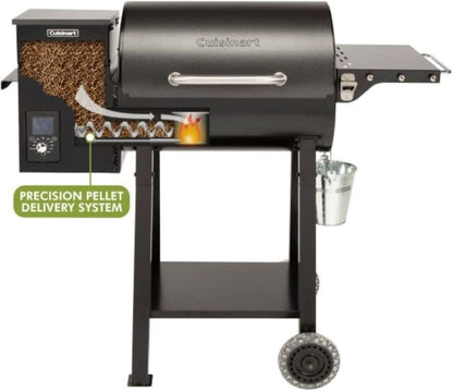 Cuisinart CPG-465 Portable Wood Pellet Grill & Smoker with Digital Controller, 465 sq. inch Cooking Space, 8-in-1 Cooking Capabilities - Smoke, BBQ, Grill, Roast, Braise, Sear, Bake, & Char-Grill - CookCave