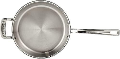 Cuisinart MCP33-24HN MultiClad Pro Stainless 3-1/2-Quart Saute with Helper and Cover Skillet, 3.5-Quart, Sauté Pan w/Helper & Cover - CookCave