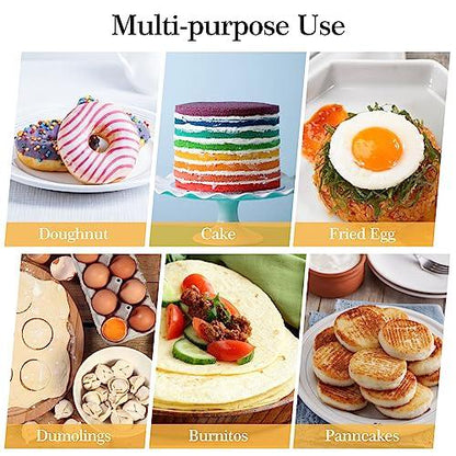 Dacono Round Cookie Press Set, 12 Graduated Circle Pastry Press, Heavy Duty Commercial Grade 18/8 304 Stainless Steel Cookie And Dough Press - CookCave