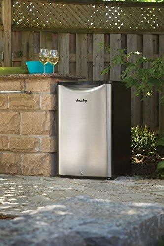 Danby DAR044A6BSLDBO 4.4 Cu.Ft. Outdoor Mini Fridge, IPX4-Rated Stainless Steel Look All Refrigerator for Patio, Cabana, Pool Bar, E-Star Rated, Spotless Steel - CookCave