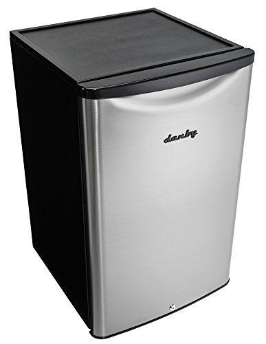 Danby DAR044A6BSLDBO 4.4 Cu.Ft. Outdoor Mini Fridge, IPX4-Rated Stainless Steel Look All Refrigerator for Patio, Cabana, Pool Bar, E-Star Rated, Spotless Steel - CookCave