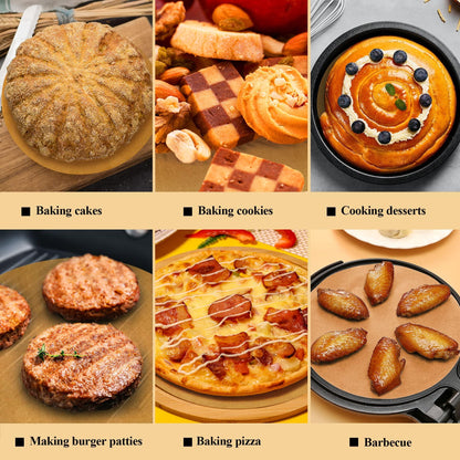 DISSKNIC 9 Inch Parchment Paper Rounds, 100PCS Unbleached Round Parchment Paper 9 inch for Baking, Precut Parchment Rounds for Round Cake Pans 9 inch,Round Baking Sheets,Springform Pan,Bamboo Steamer - CookCave