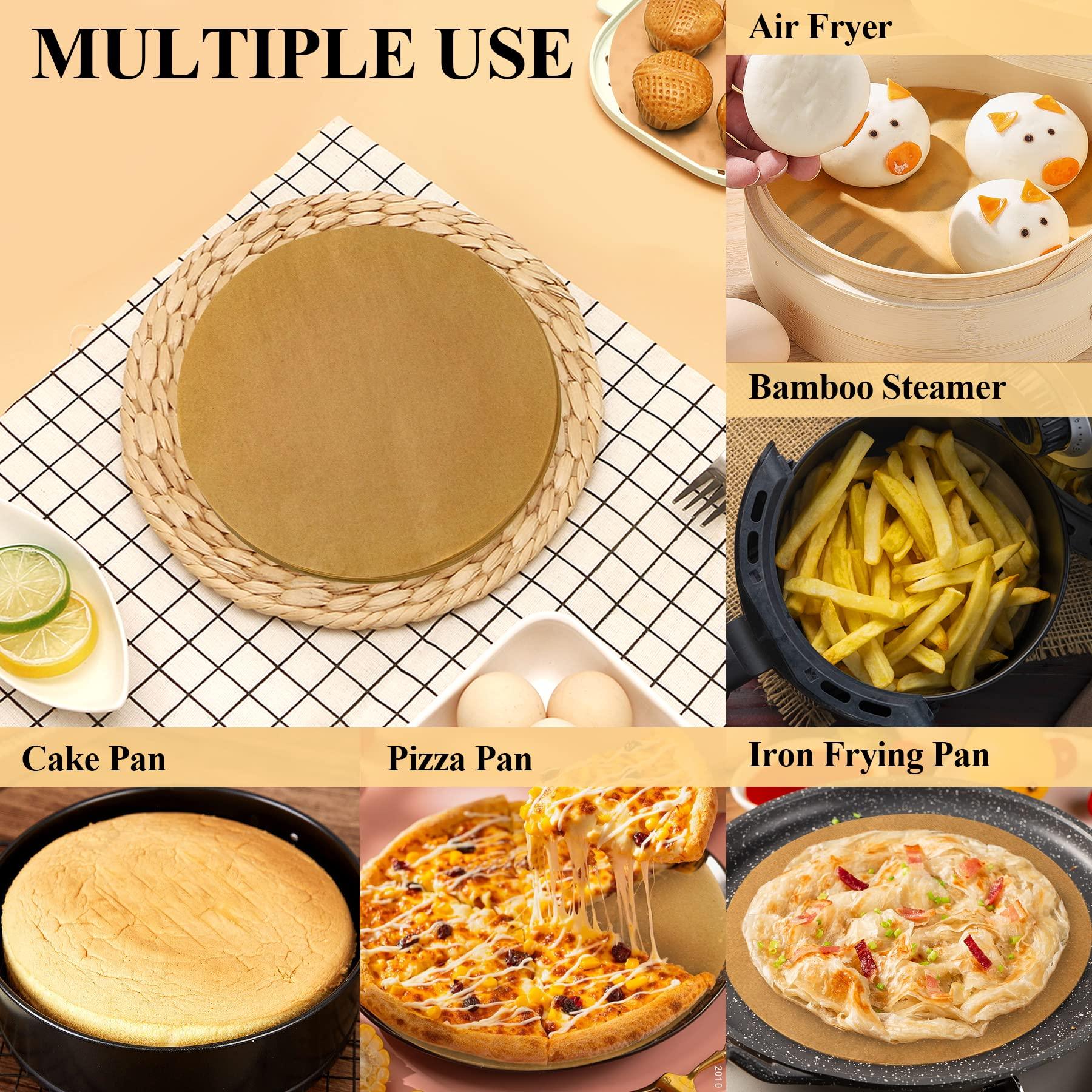 DISSKNIC 9 Inch Parchment Paper Rounds, 100PCS Unbleached Round Parchment Paper 9 inch for Baking, Precut Parchment Rounds for Round Cake Pans 9 inch,Round Baking Sheets,Springform Pan,Bamboo Steamer - CookCave
