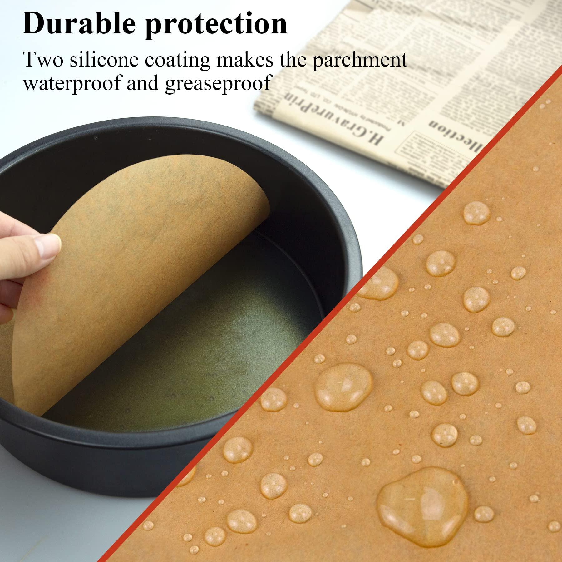 DISSKNIC 9 Inch Parchment Paper Rounds, 100PCS Unbleached Round Parchment Paper 9 inch for Baking, Precut Parchment Rounds for Round Cake Pans 9 inch,Round Baking Sheets,Springform Pan,Bamboo Steamer - CookCave