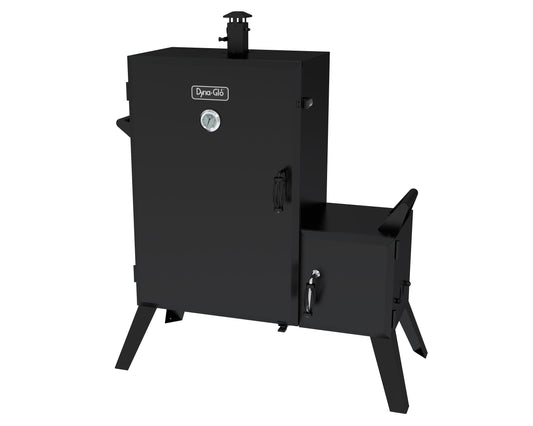 Dyna-Glo DGO1890BDC-D Wide Body Vertical Offset Charcoal Smoker,Black - CookCave
