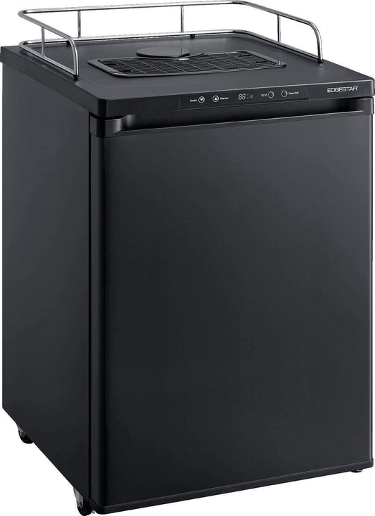 EdgeStar BR3002BL 24 Inch Wide Kegerator Conversion Refrigerator for Full Size Keg - Black - CookCave