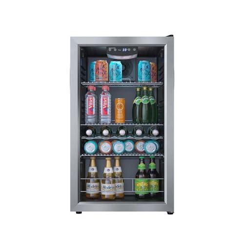 EdgeStar BWC121SS 19 Inch Wide 105 Can Capacity Extreme Cool Beverage Center - CookCave