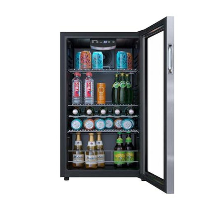 EdgeStar BWC121SS 19 Inch Wide 105 Can Capacity Extreme Cool Beverage Center - CookCave